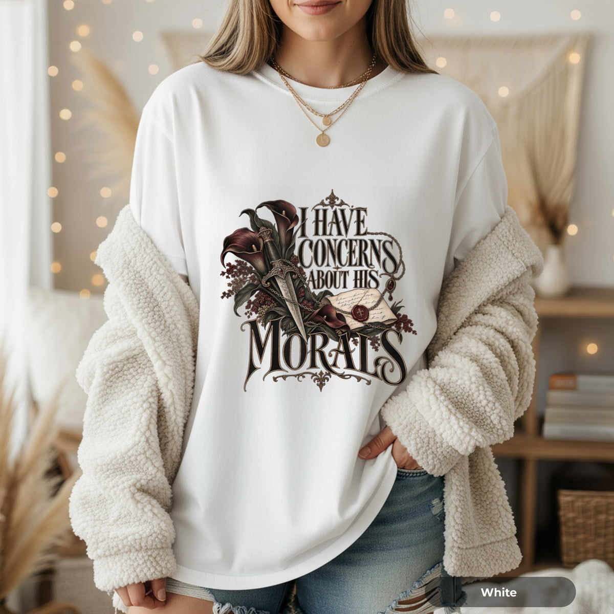 I Have Concerns About Your Morals Gothic T-Shirt