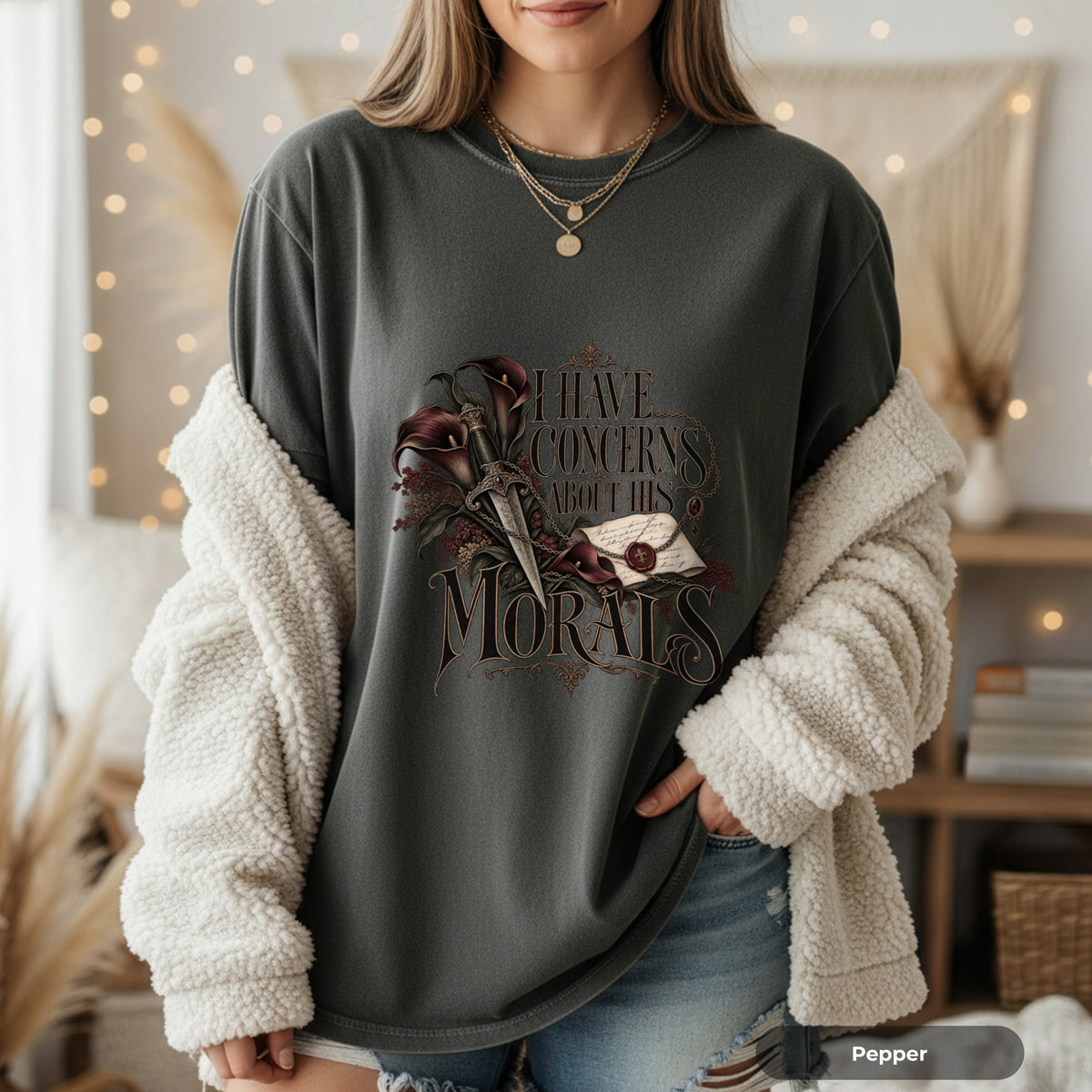 I Have Concerns About Your Morals Gothic T-Shirt