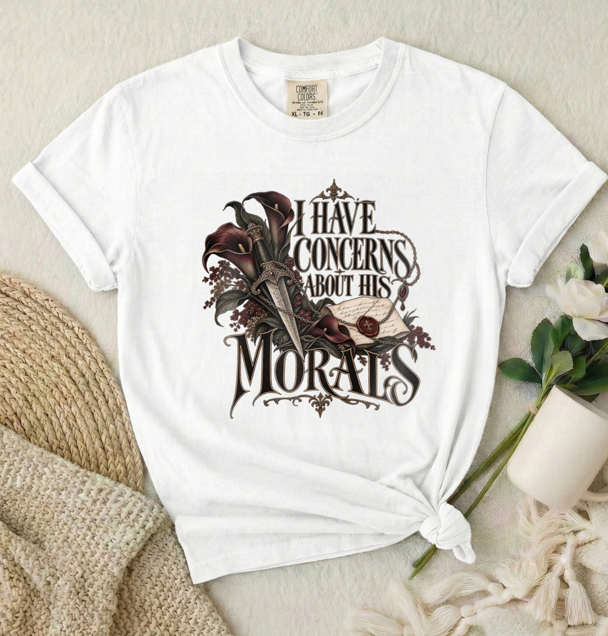 I Have Concerns About Your Morals Gothic T-Shirt