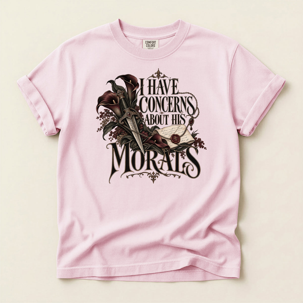I Have Concerns About Your Morals Gothic T-Shirt
