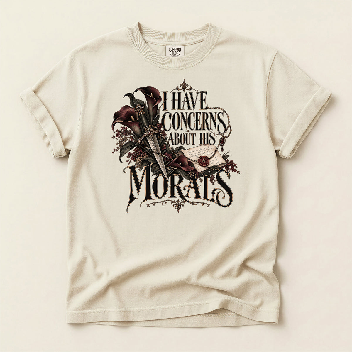 I Have Concerns About Your Morals Gothic T-Shirt