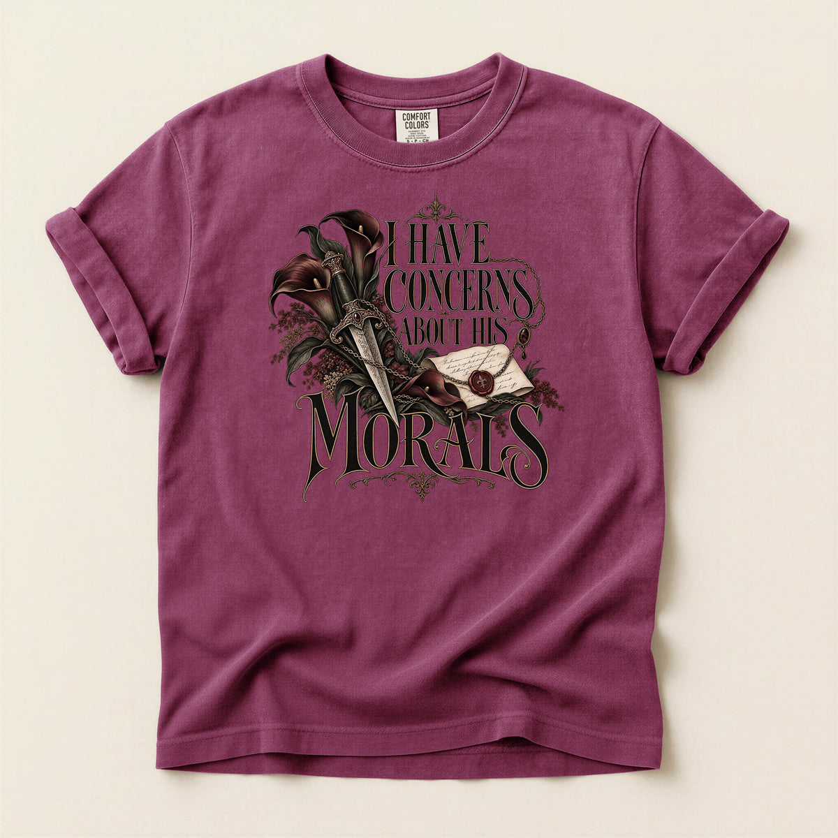 I Have Concerns About Your Morals Gothic T-Shirt