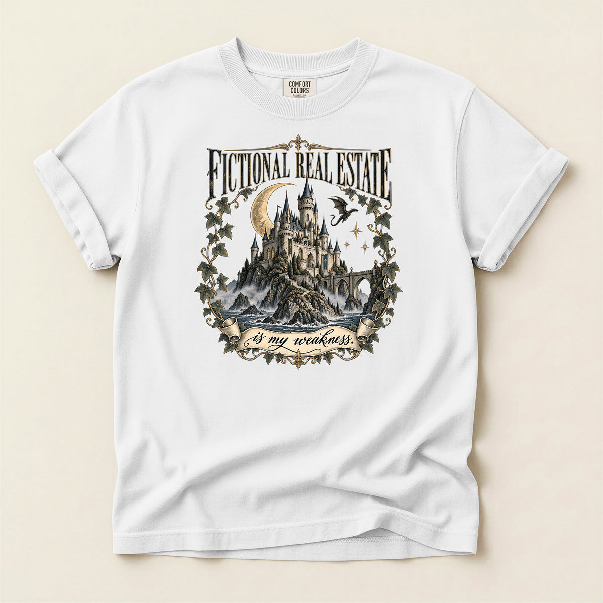 Fictional Real Estate Gothic Castle T-Shirt