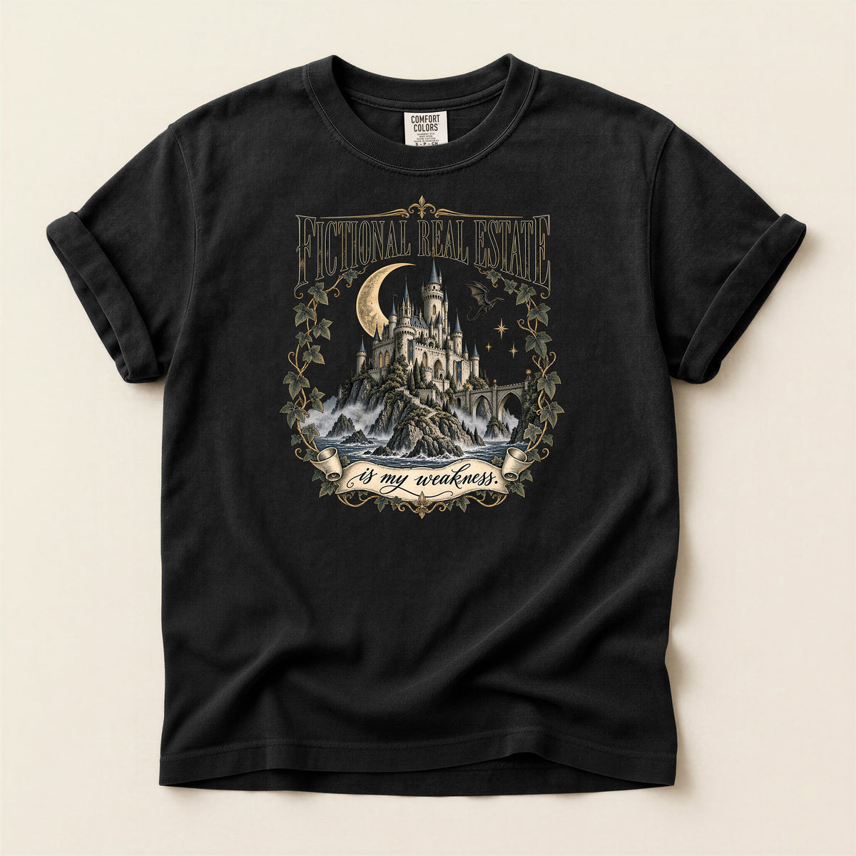 Fictional Real Estate Gothic Castle T-Shirt