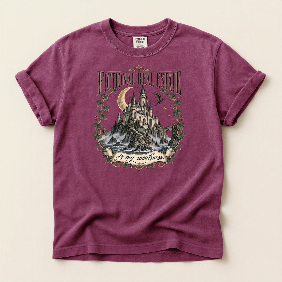 Fictional Real Estate Gothic Castle T-Shirt