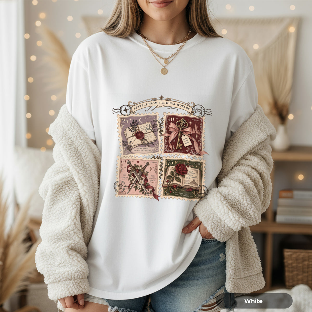 Vintage Postage Stamp Collage T-Shirt