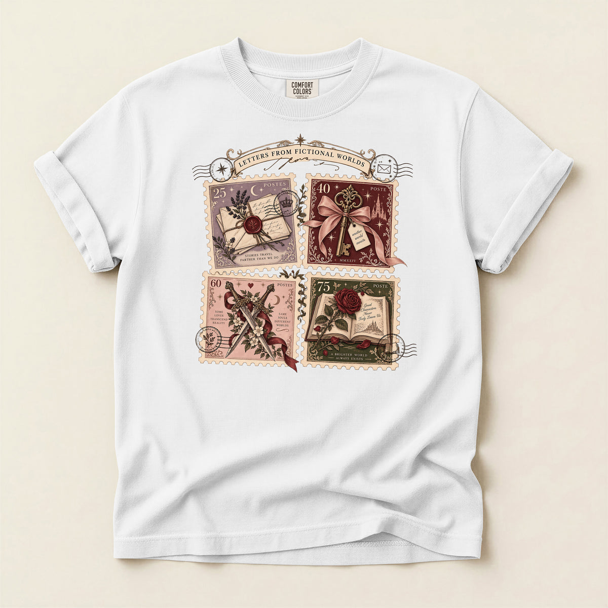 Vintage Postage Stamp Collage T-Shirt