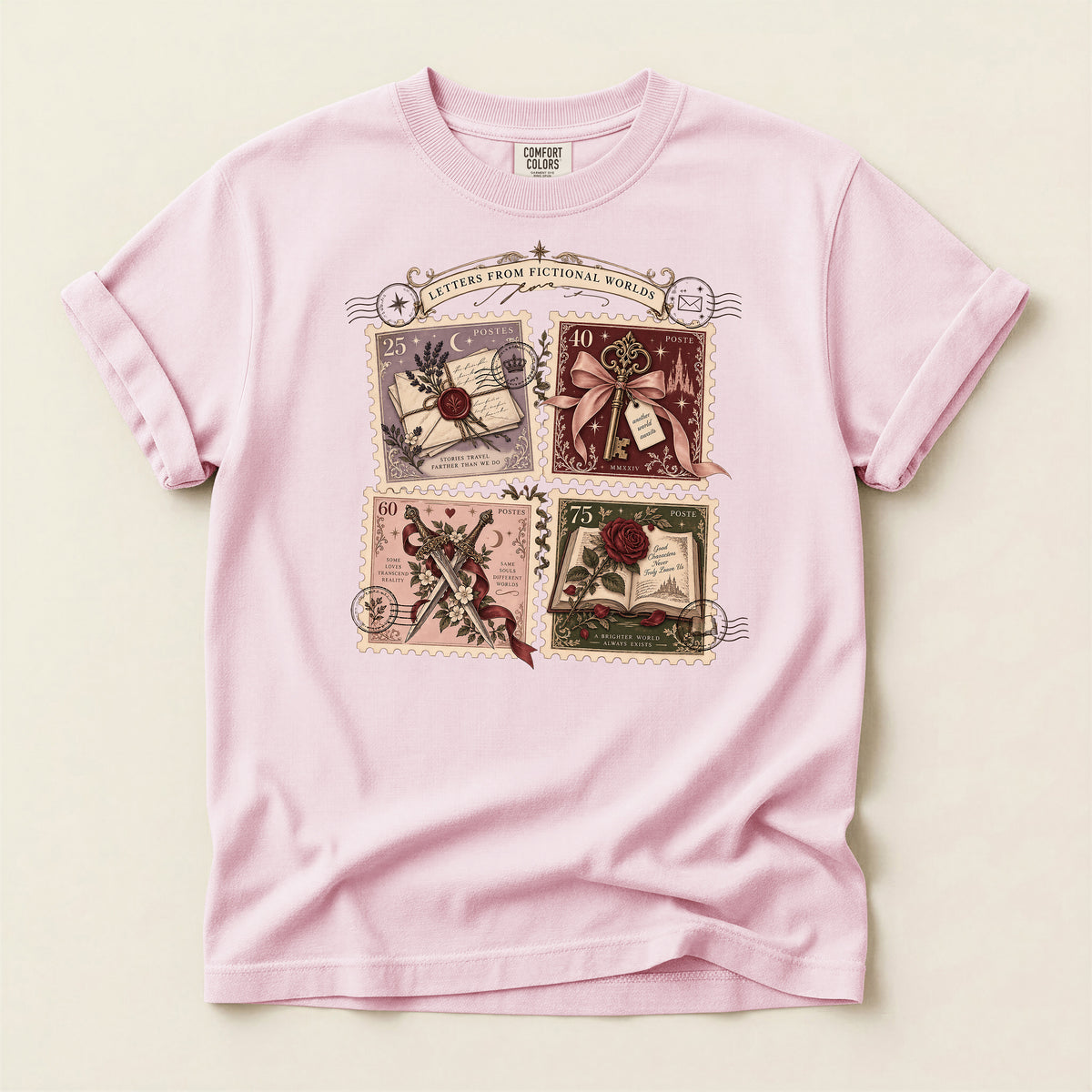 Vintage Postage Stamp Collage T-Shirt