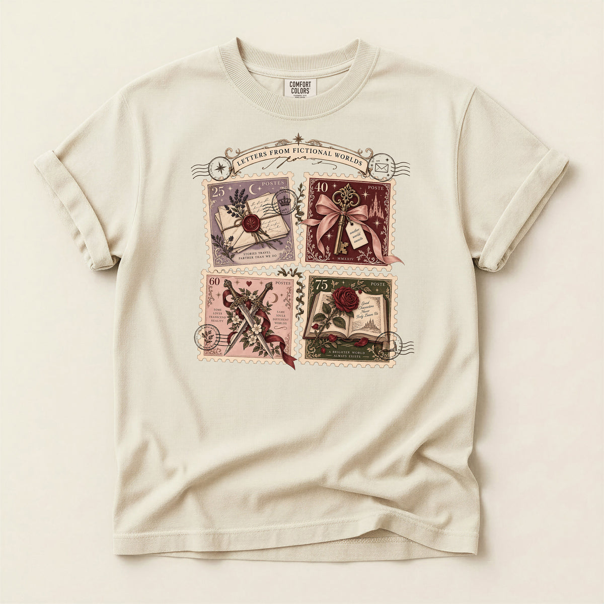 Vintage Postage Stamp Collage T-Shirt