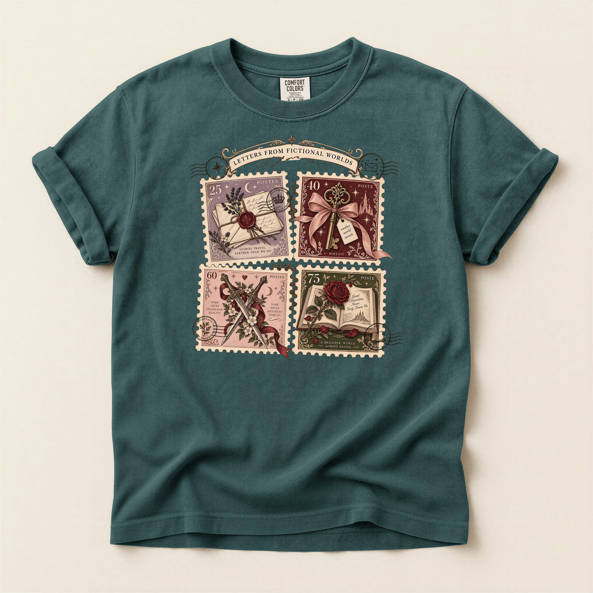 Vintage Postage Stamp Collage T-Shirt