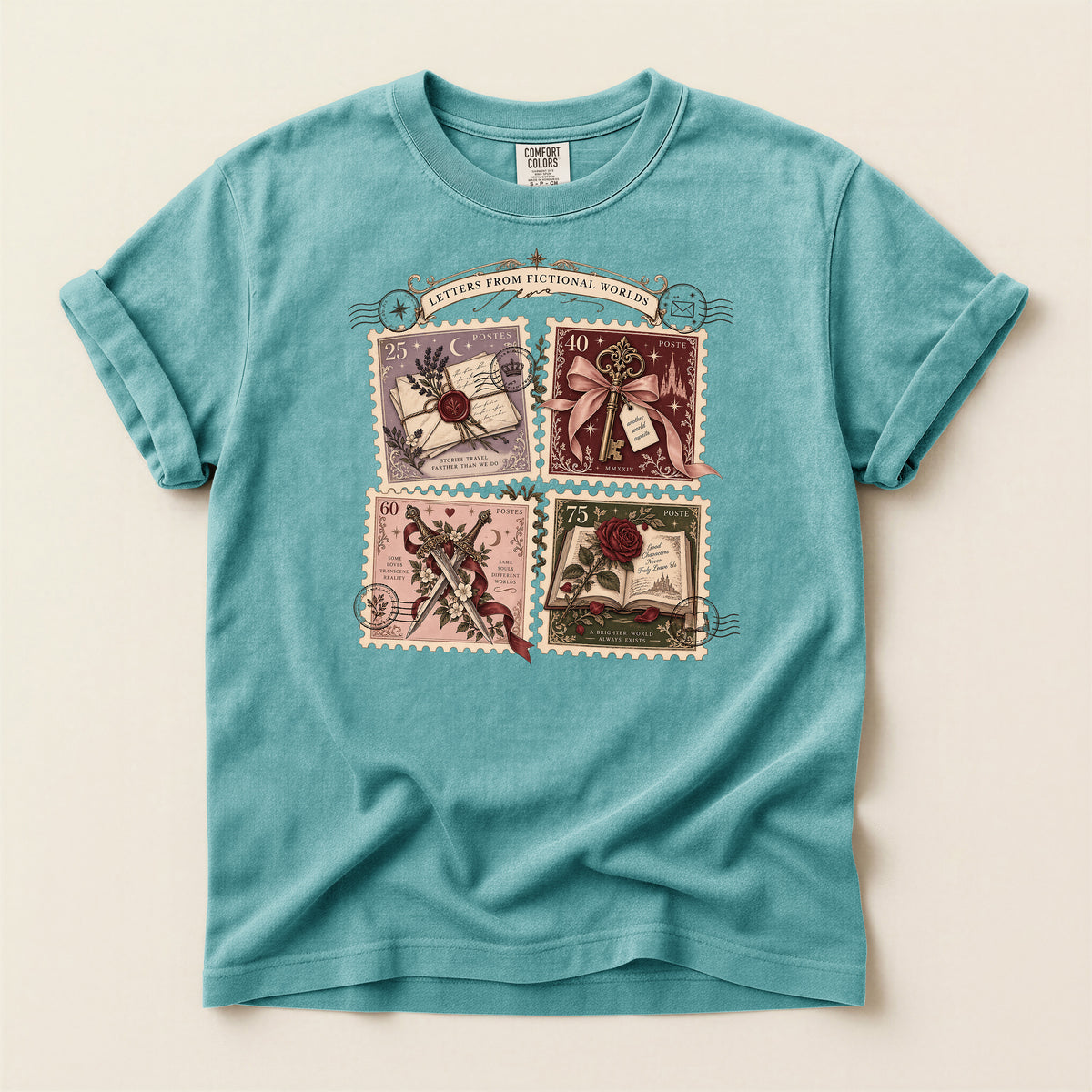 Vintage Postage Stamp Collage T-Shirt