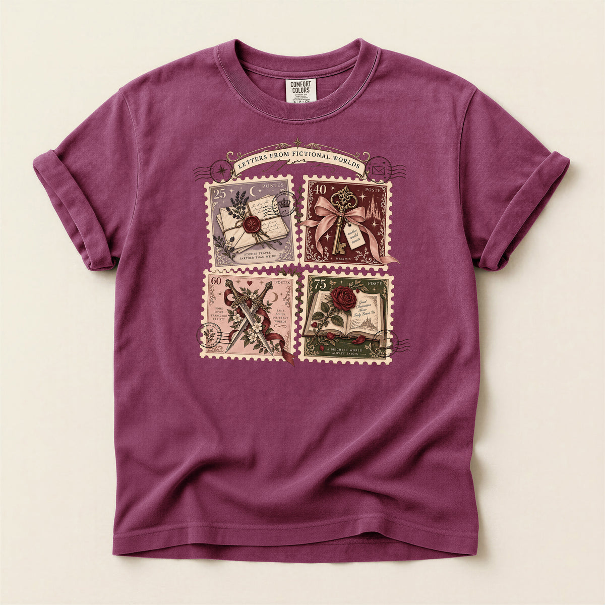 Vintage Postage Stamp Collage T-Shirt