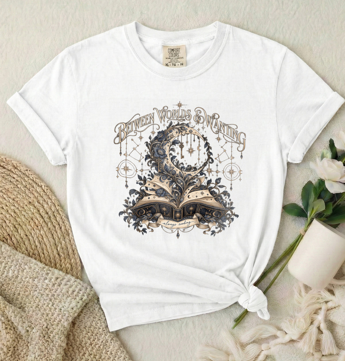 Between Worlds & Wandering Mystical Book T-Shirt