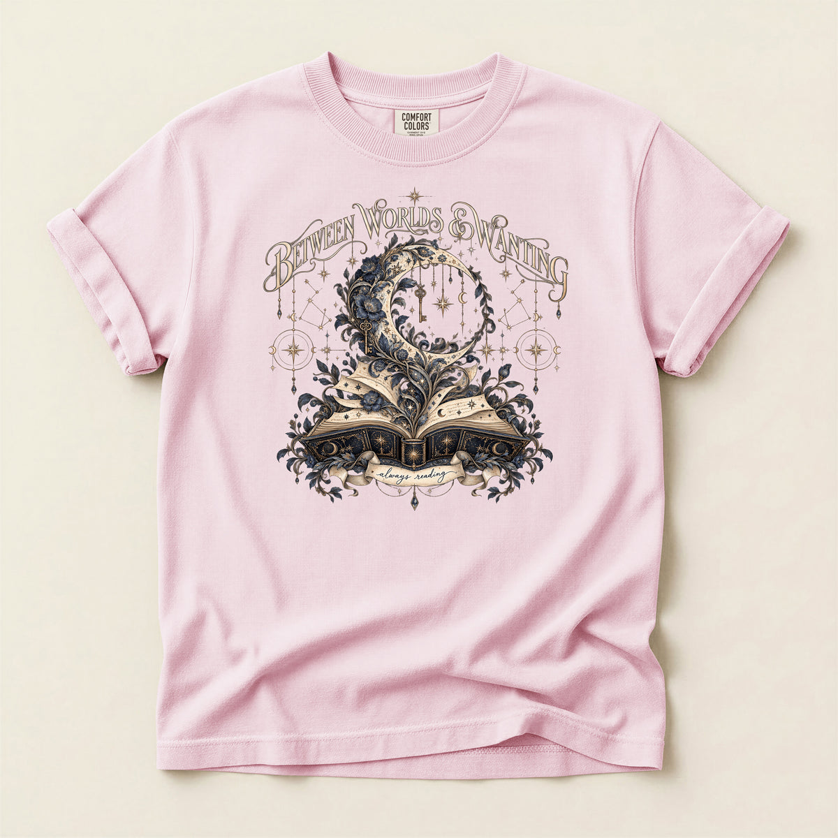 Between Worlds & Wandering Mystical Book T-Shirt