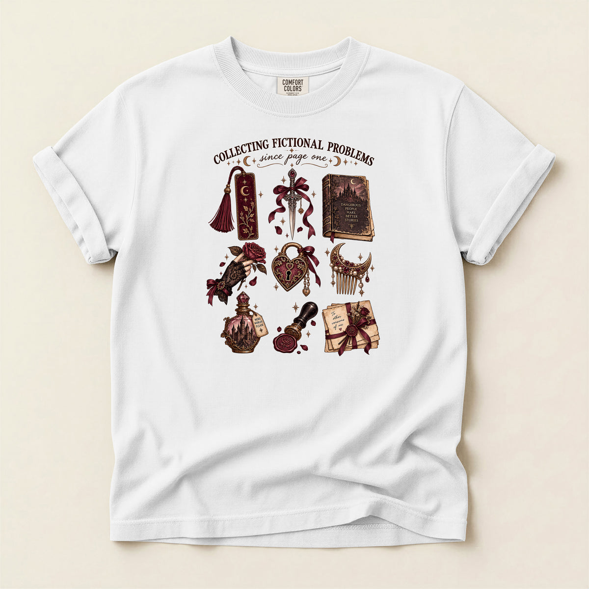 Collecting Fictional Problems Literary T-Shirt