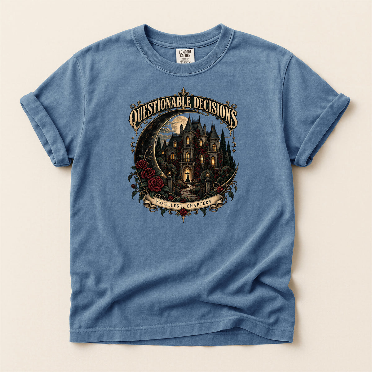 Questionable Decisions Haunted Castle Graphic T-Shirt