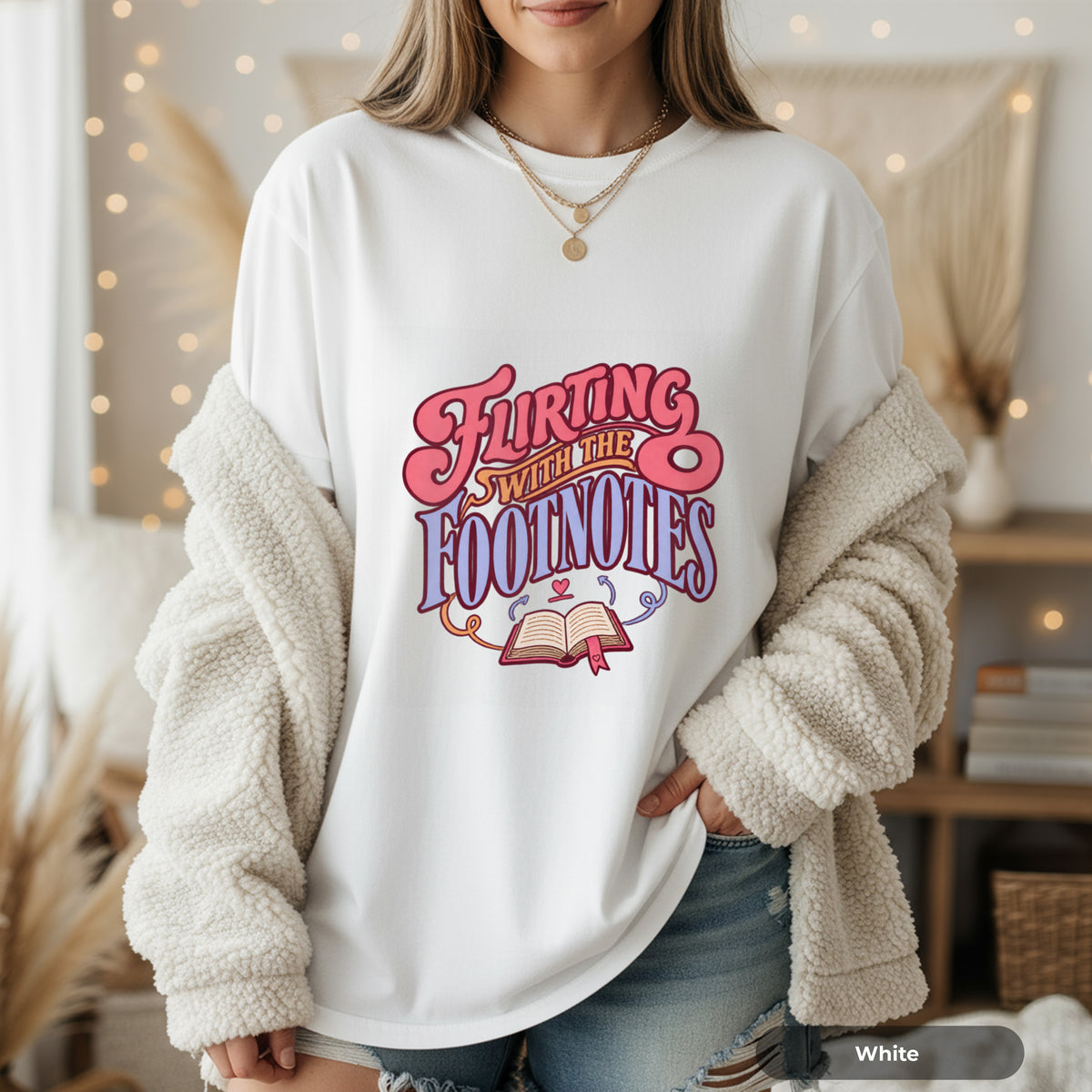Flirting with Footnotes Book Lover T-Shirt
