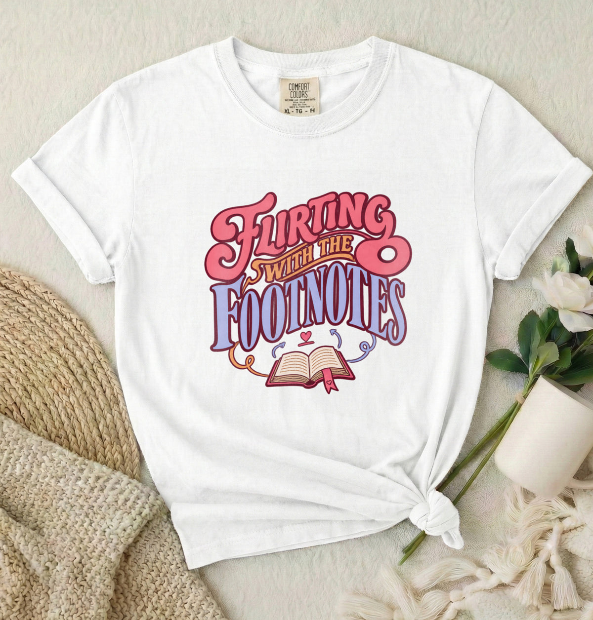 Flirting with Footnotes Book Lover T-Shirt