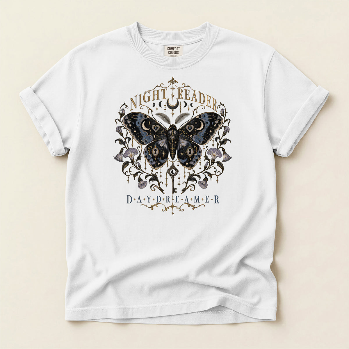 Night Reader Daydreamer Butterfly T-Shirt