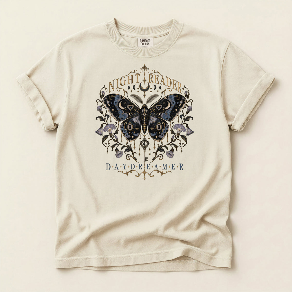 Night Reader Daydreamer Butterfly T-Shirt