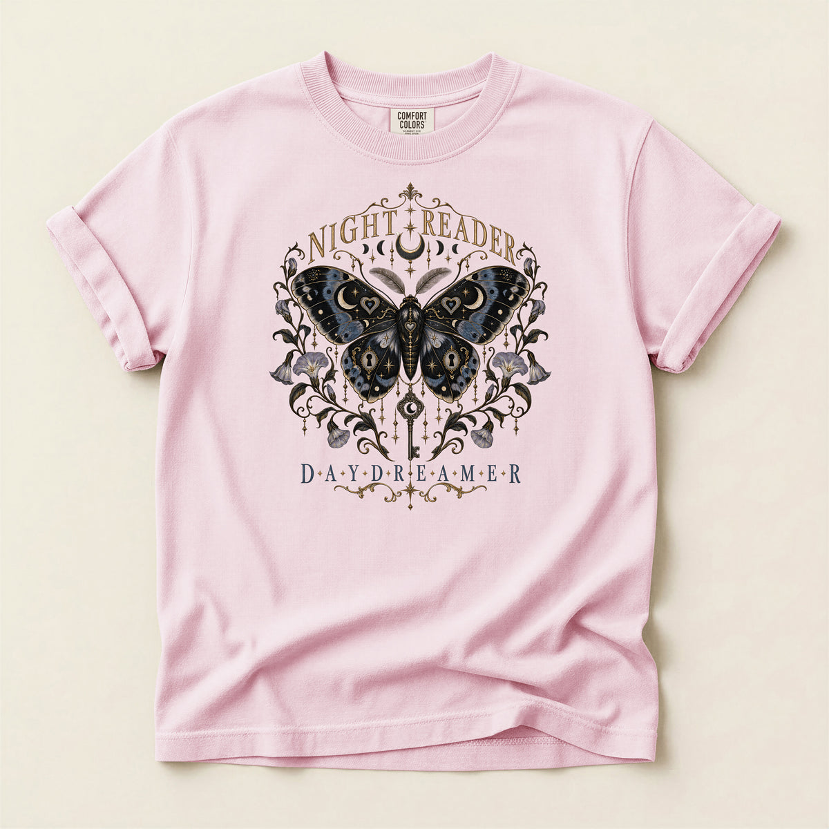 Night Reader Daydreamer Butterfly T-Shirt
