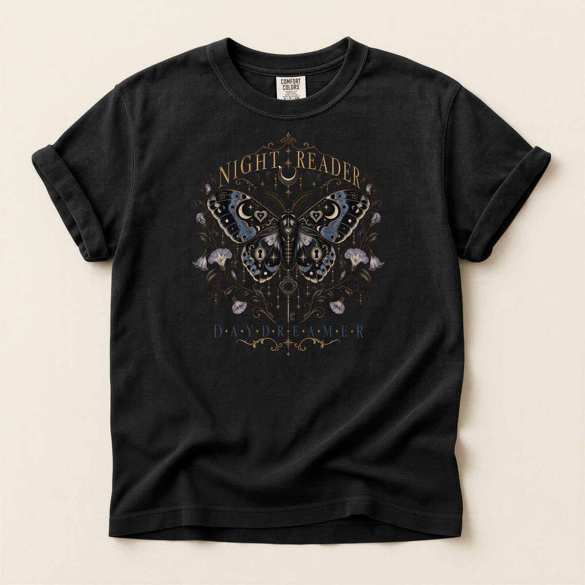 Night Reader Daydreamer Butterfly T-Shirt