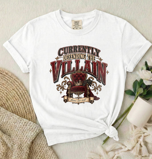 Currently Defending the Villain Graphic T-Shirt