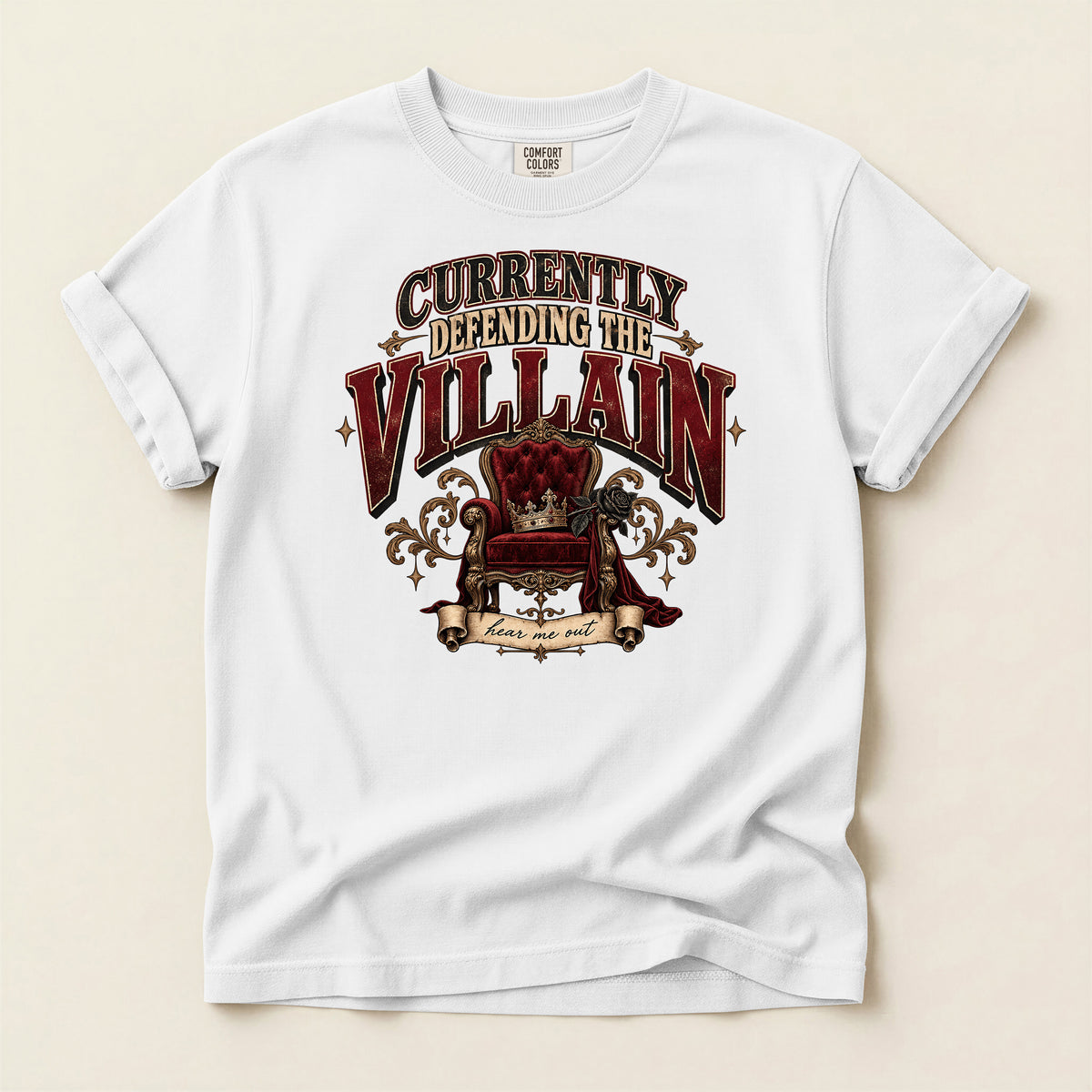Currently Defending the Villain Graphic T-Shirt