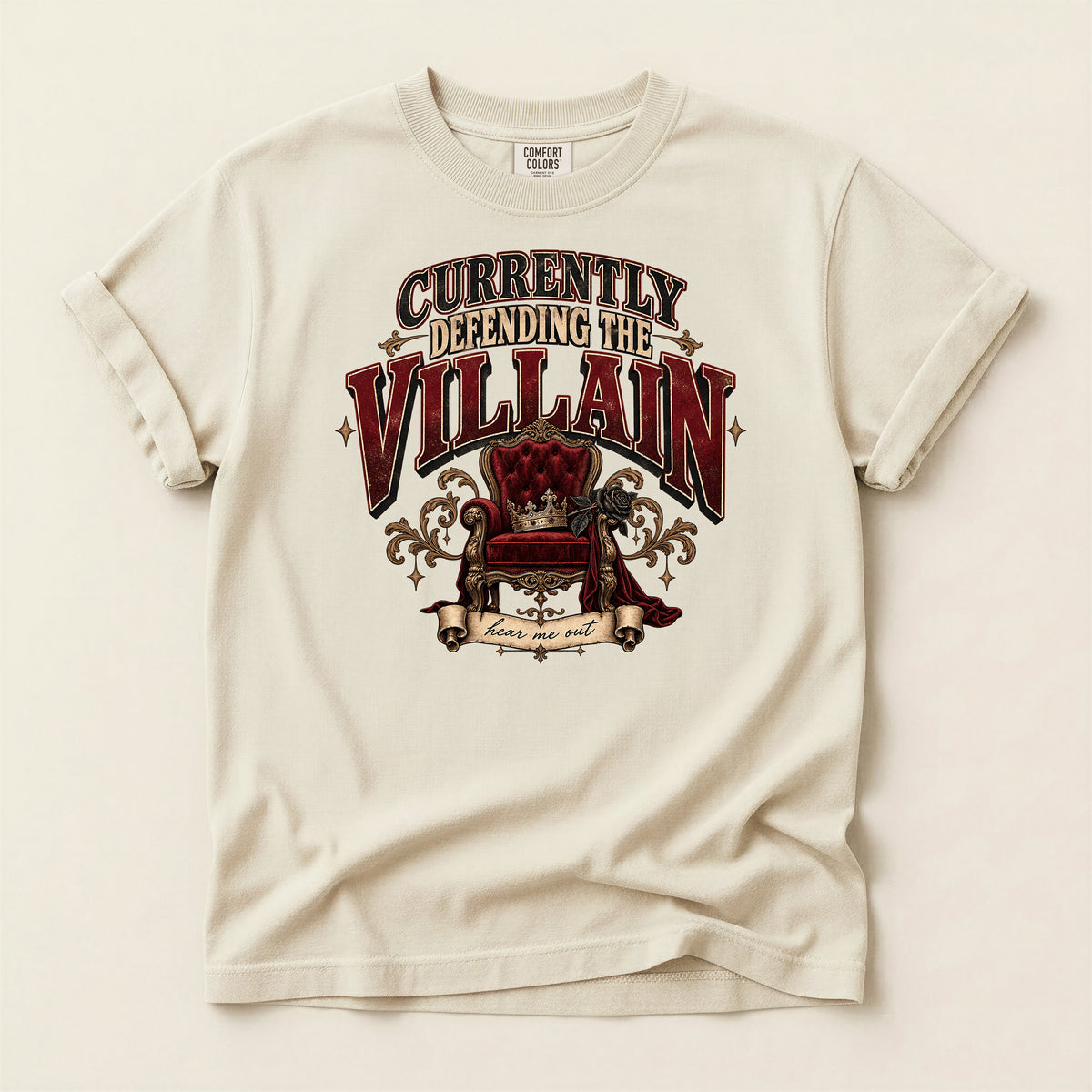 Currently Defending the Villain Graphic T-Shirt