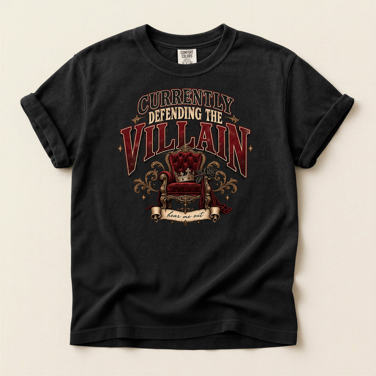 Currently Defending the Villain Graphic T-Shirt