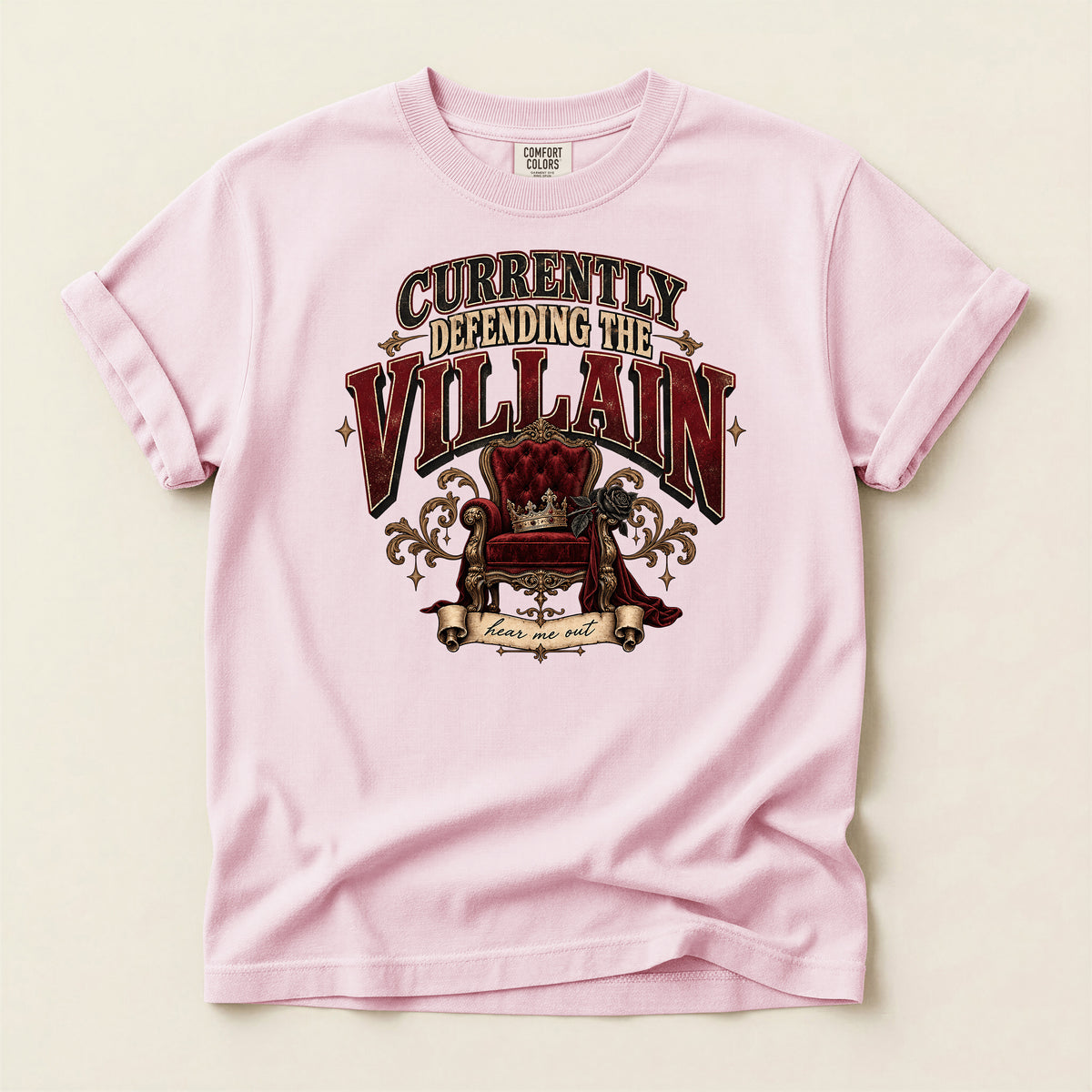 Currently Defending the Villain Graphic T-Shirt