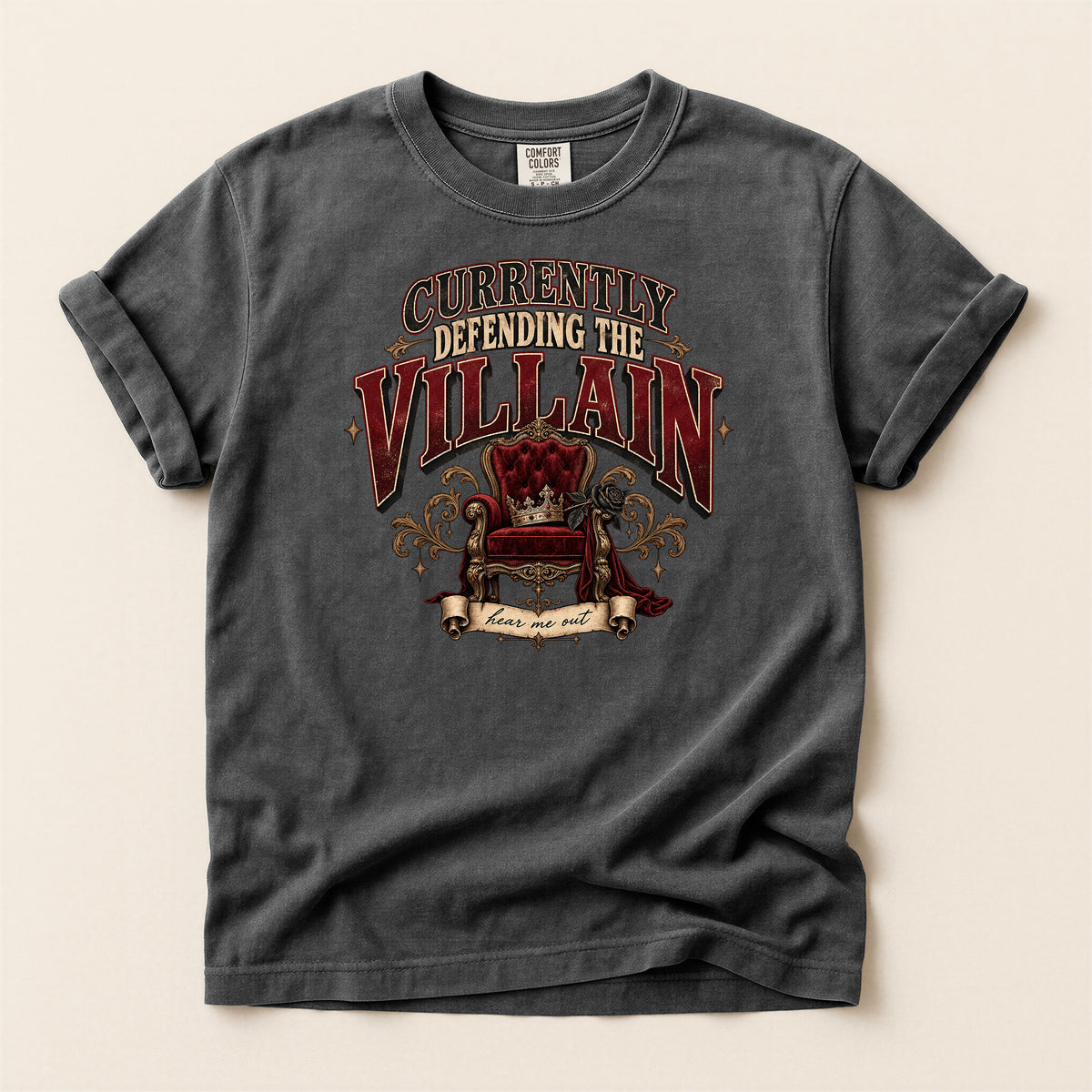 Currently Defending the Villain Graphic T-Shirt
