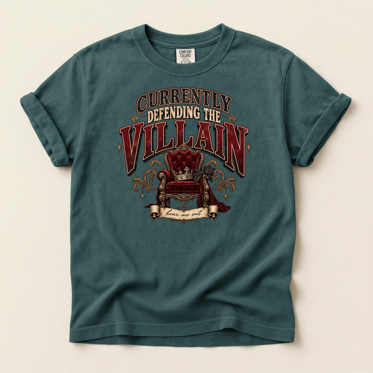 Currently Defending the Villain Graphic T-Shirt