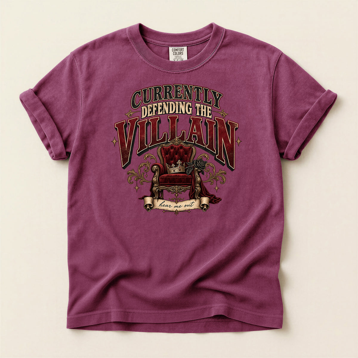 Currently Defending the Villain Graphic T-Shirt