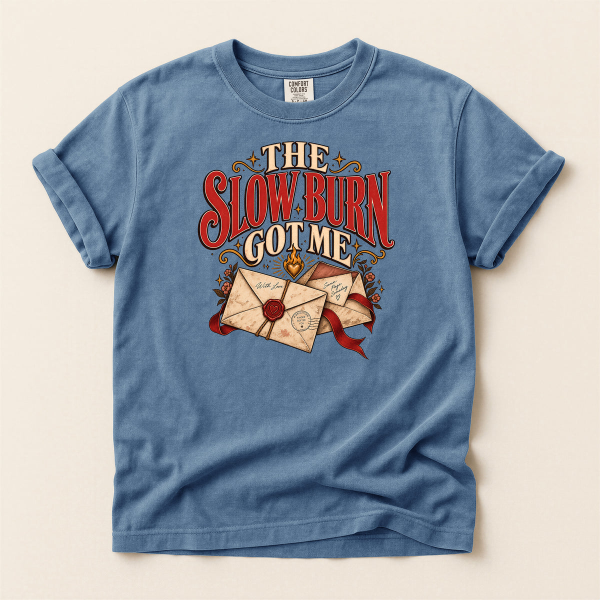 The Slow Burn To Me T-Shirt – Vintage Love Letters Design