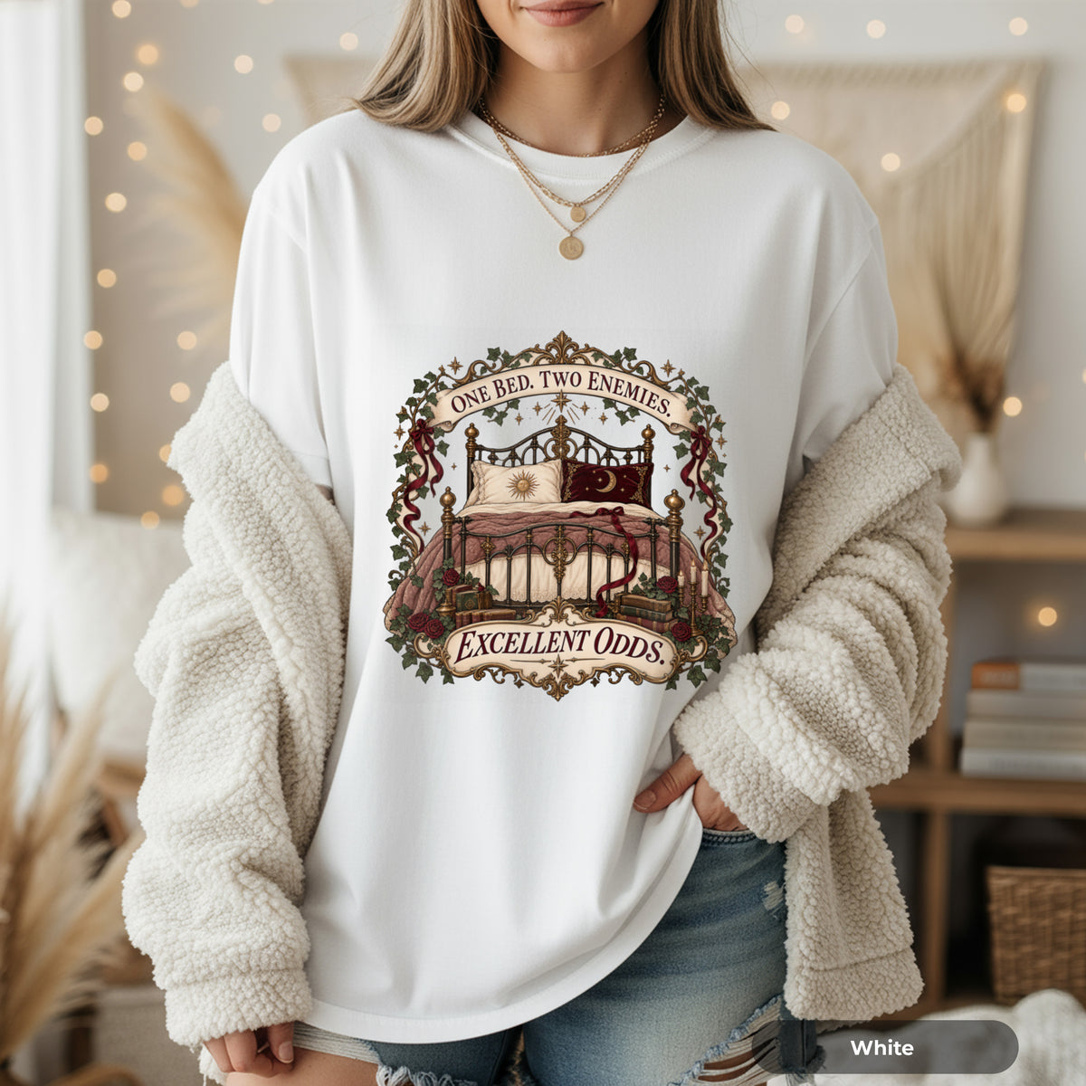 One Bed Two Enemies Excellent Odds Graphic T-Shirt