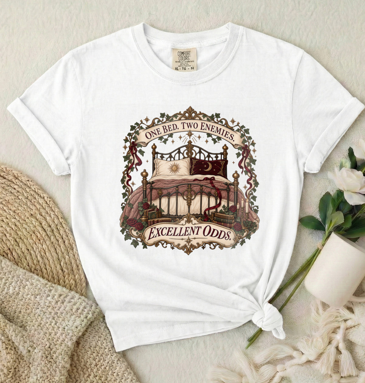 One Bed Two Enemies Excellent Odds Graphic T-Shirt