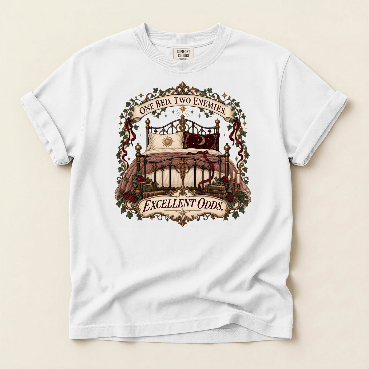 One Bed Two Enemies Excellent Odds Graphic T-Shirt