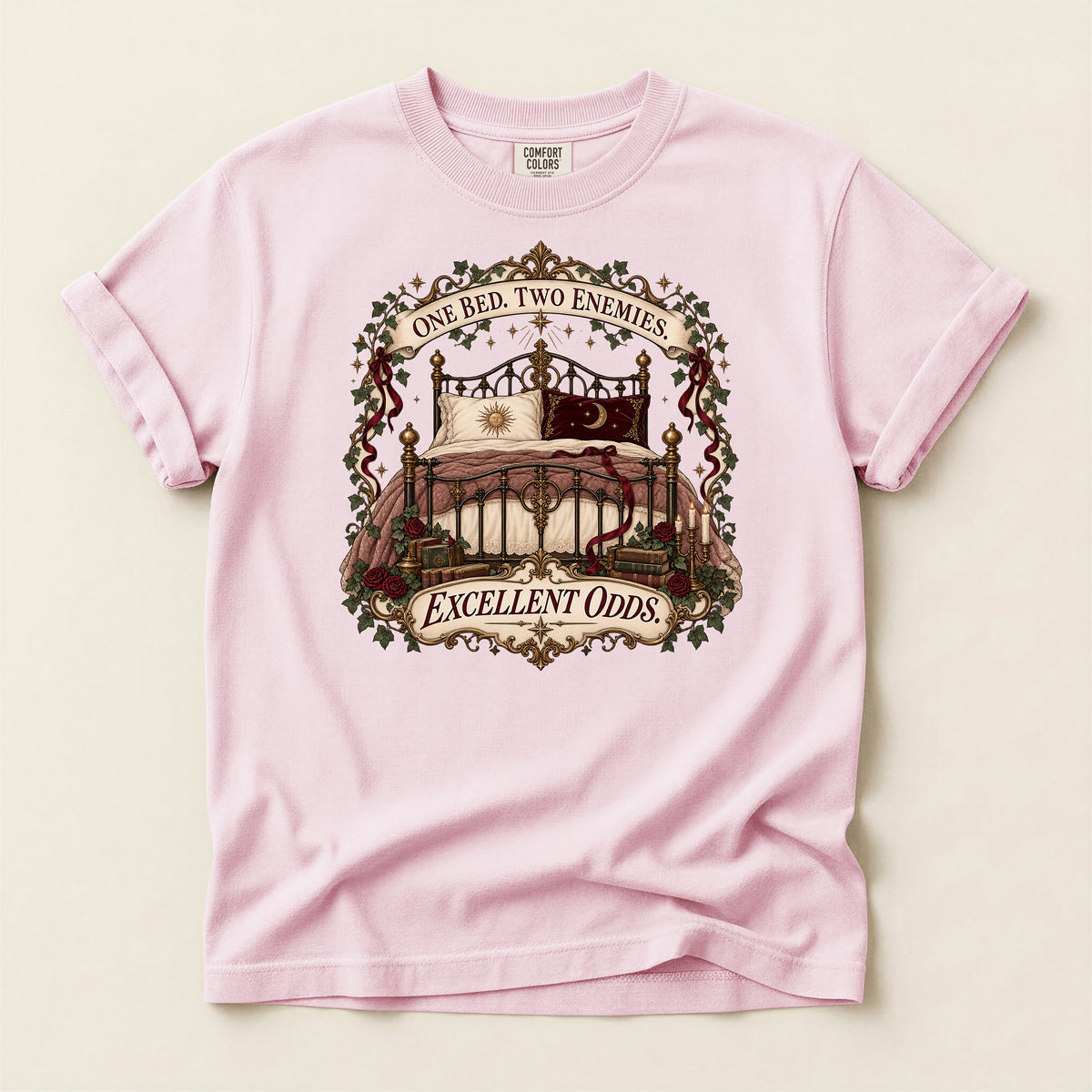 One Bed Two Enemies Excellent Odds Graphic T-Shirt