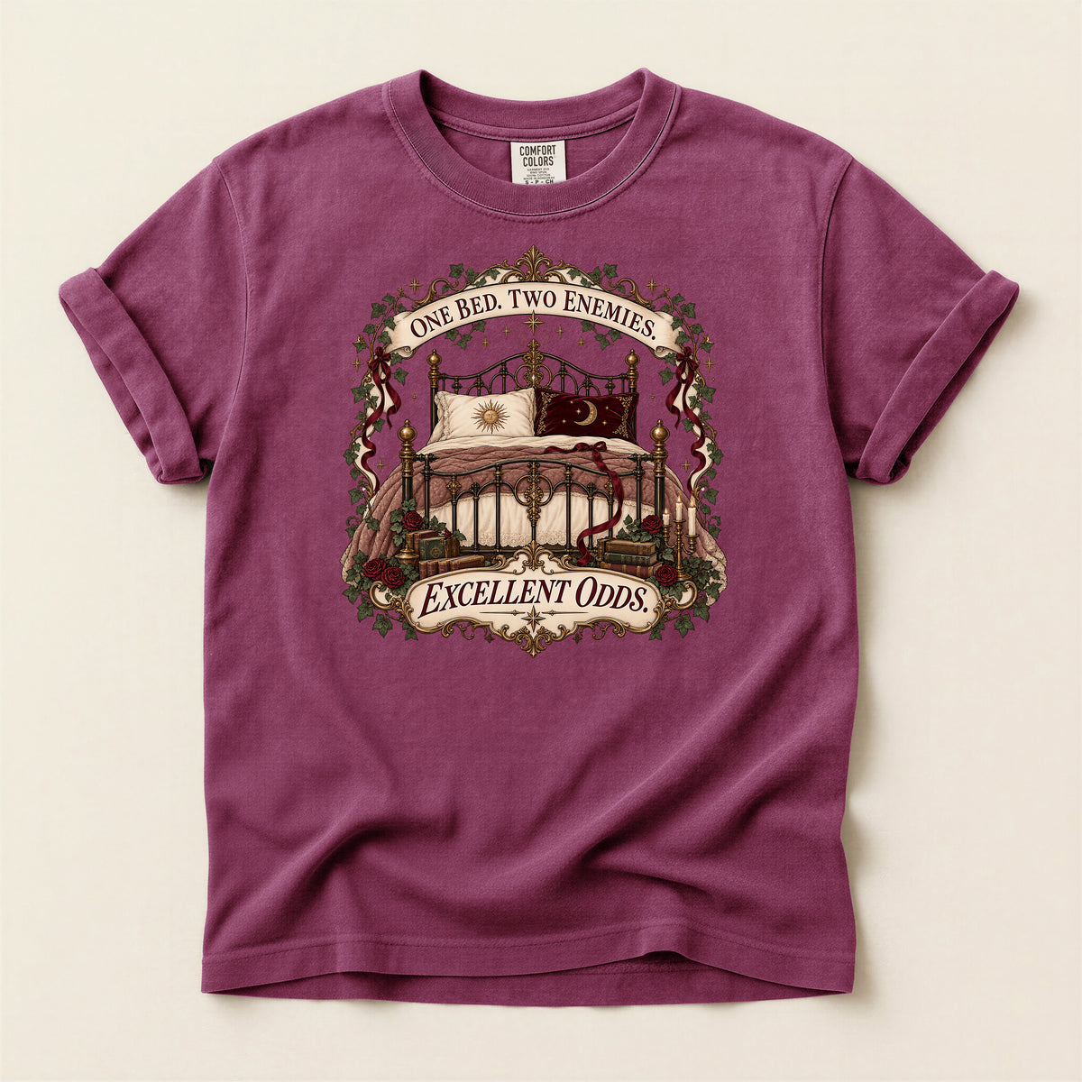 One Bed Two Enemies Excellent Odds Graphic T-Shirt
