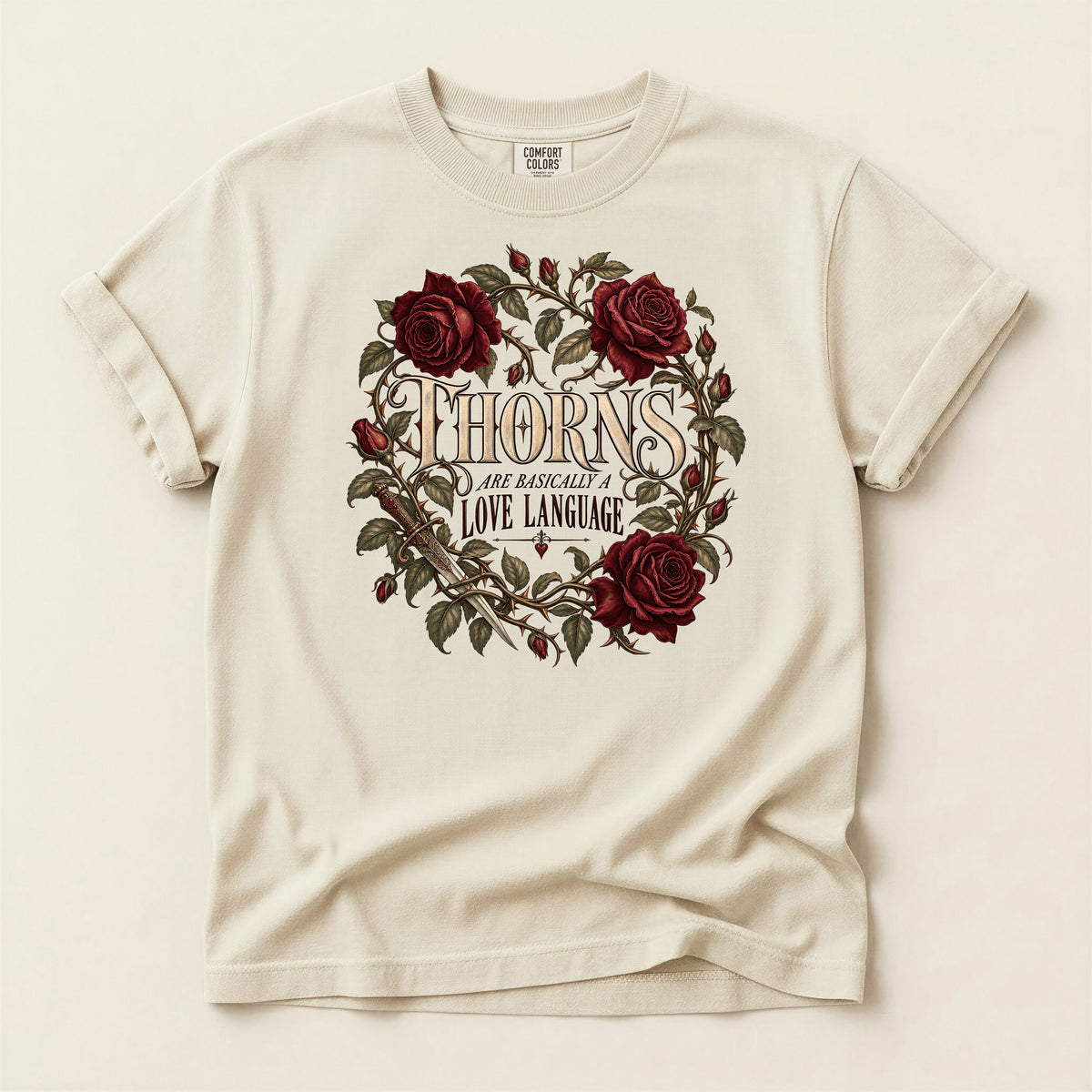 Thorns Love Language Rose Graphic T-Shirt