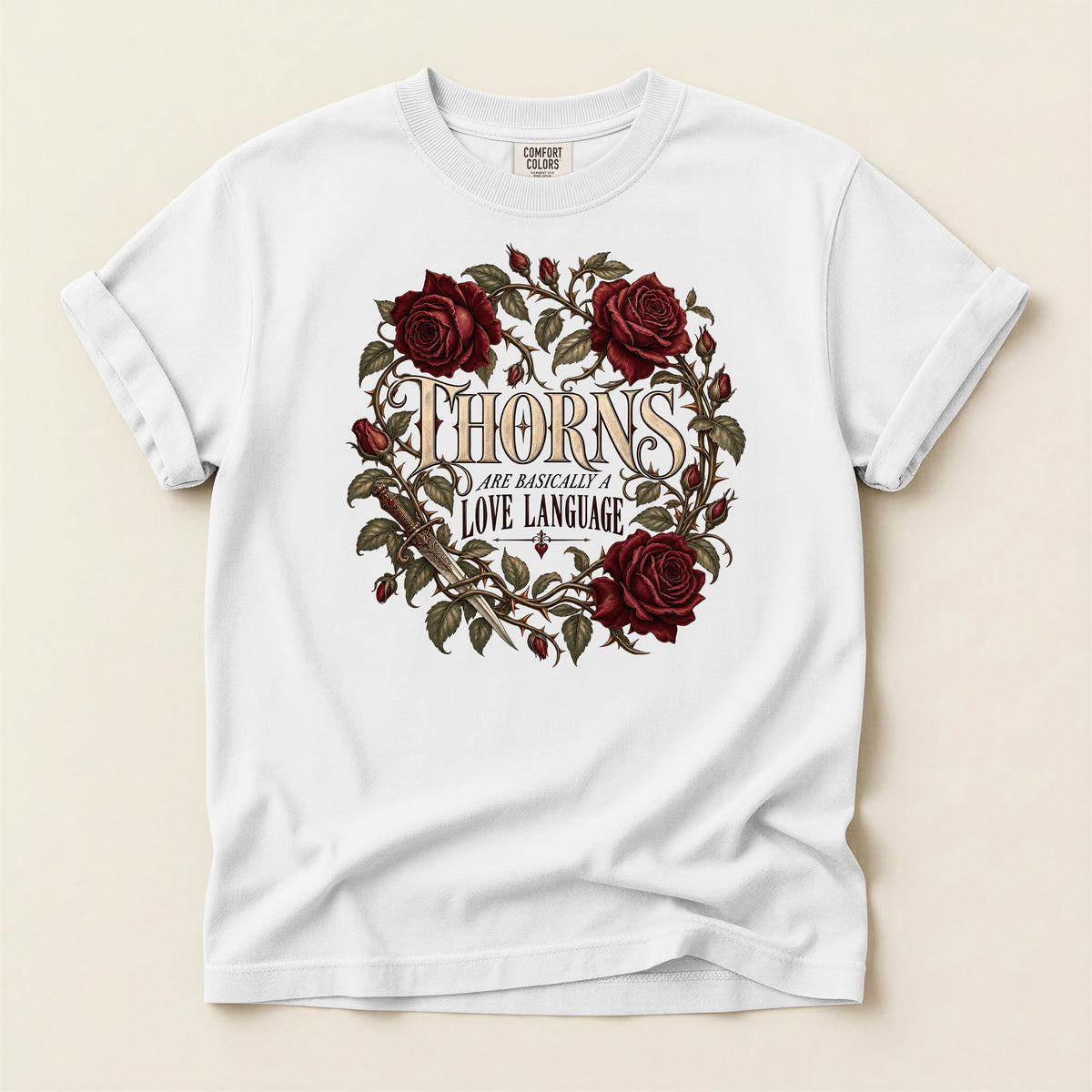 Thorns Love Language Rose Graphic T-Shirt