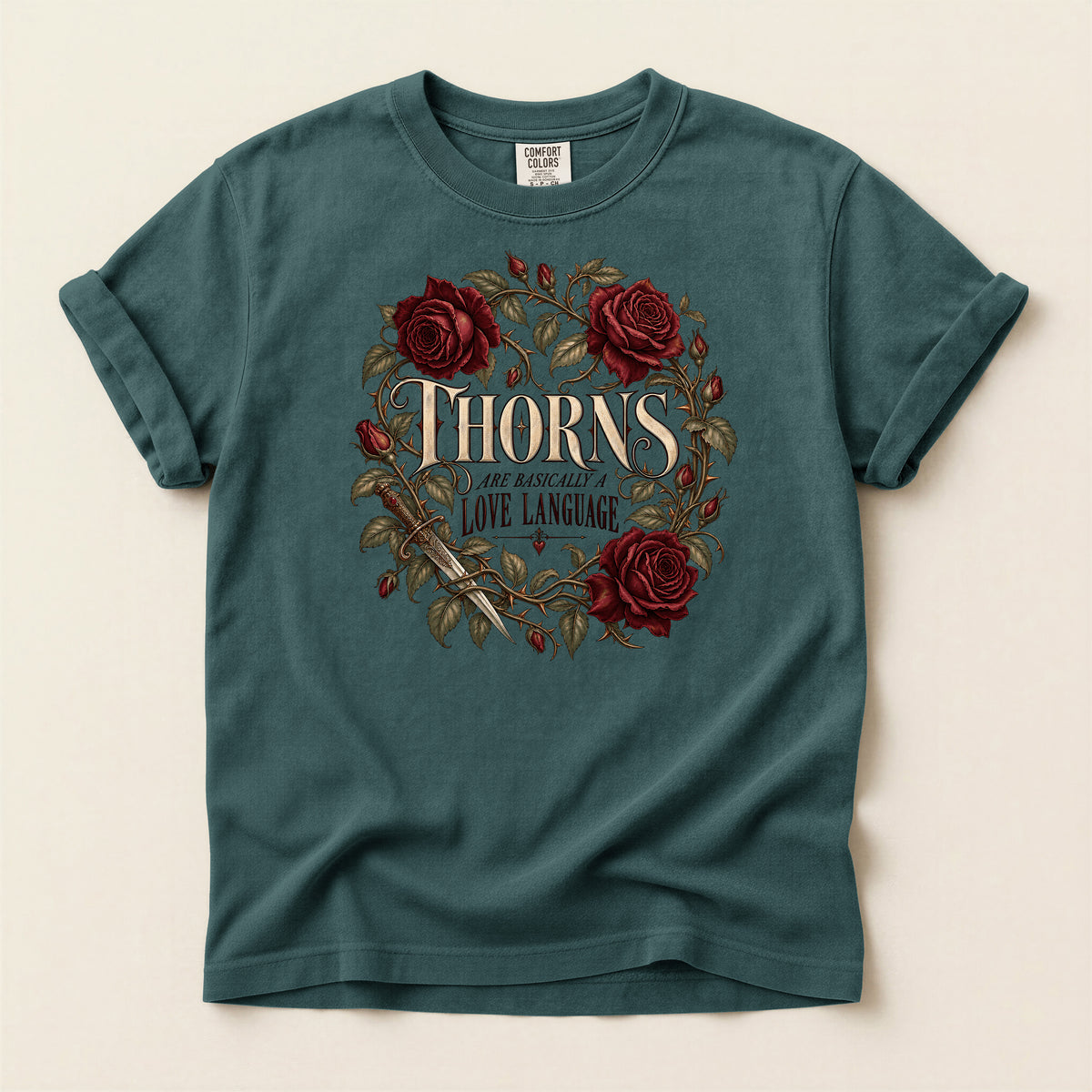 Thorns Love Language Rose Graphic T-Shirt