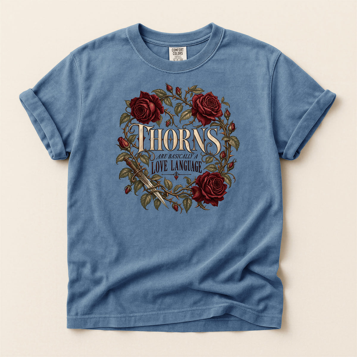 Thorns Love Language Rose Graphic T-Shirt