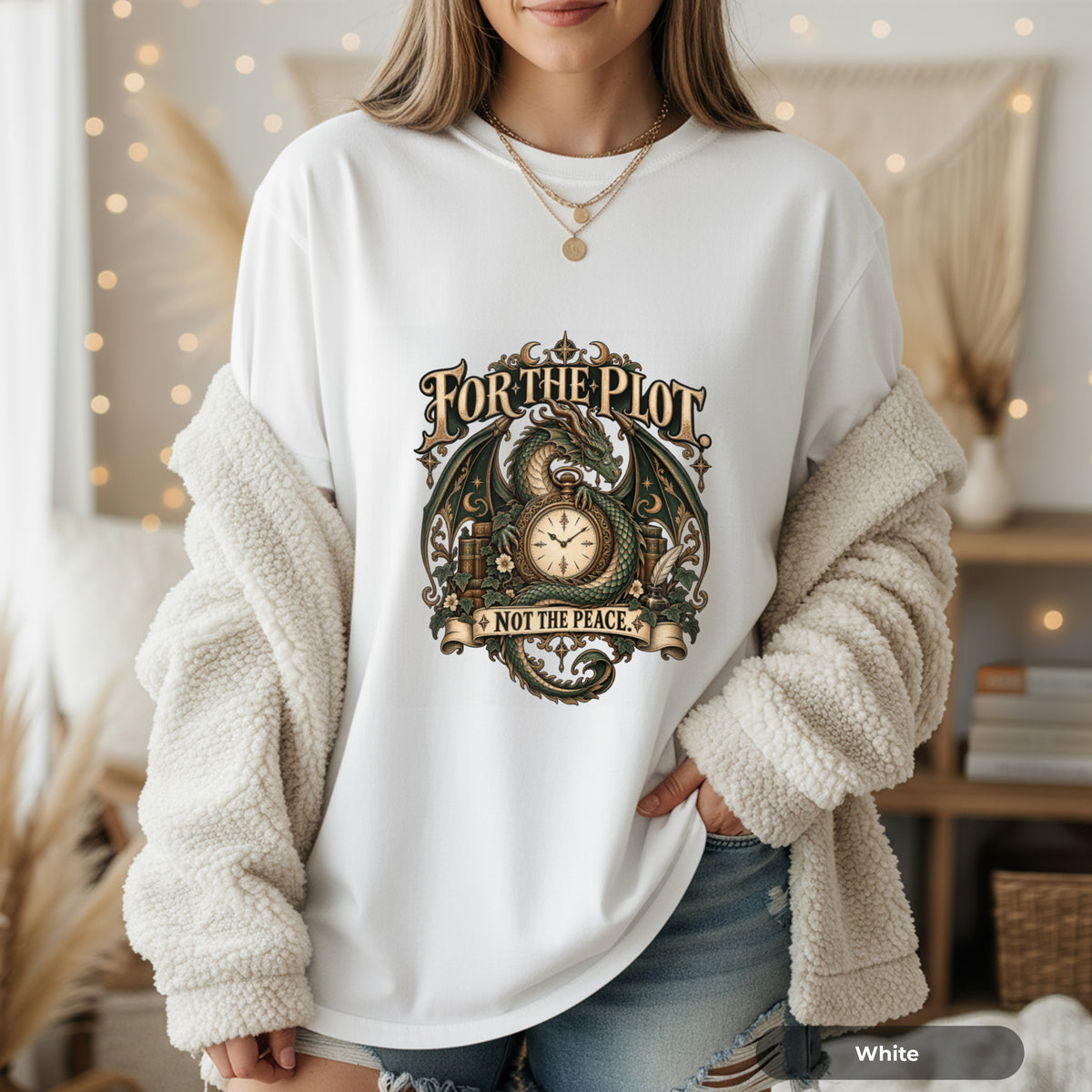 For the Plot Not the Peace Dragon Fantasy T-Shirt