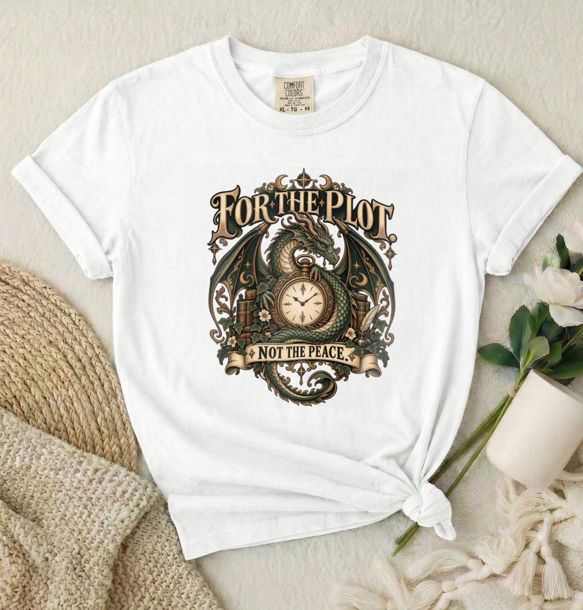 For the Plot Not the Peace Dragon Fantasy T-Shirt