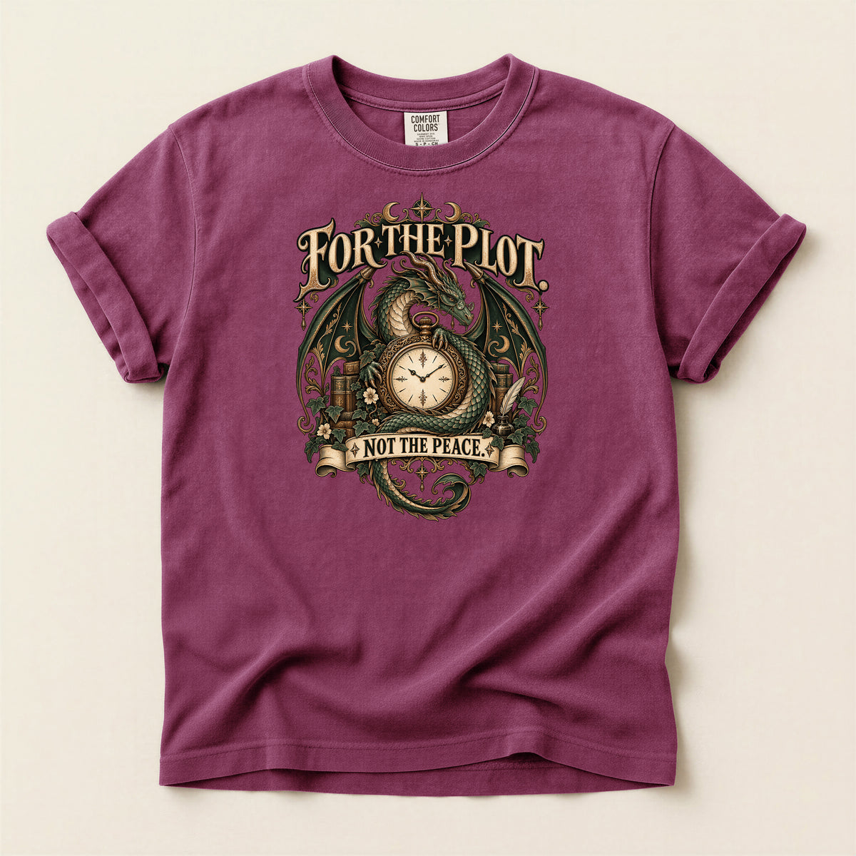 For the Plot Not the Peace Dragon Fantasy T-Shirt
