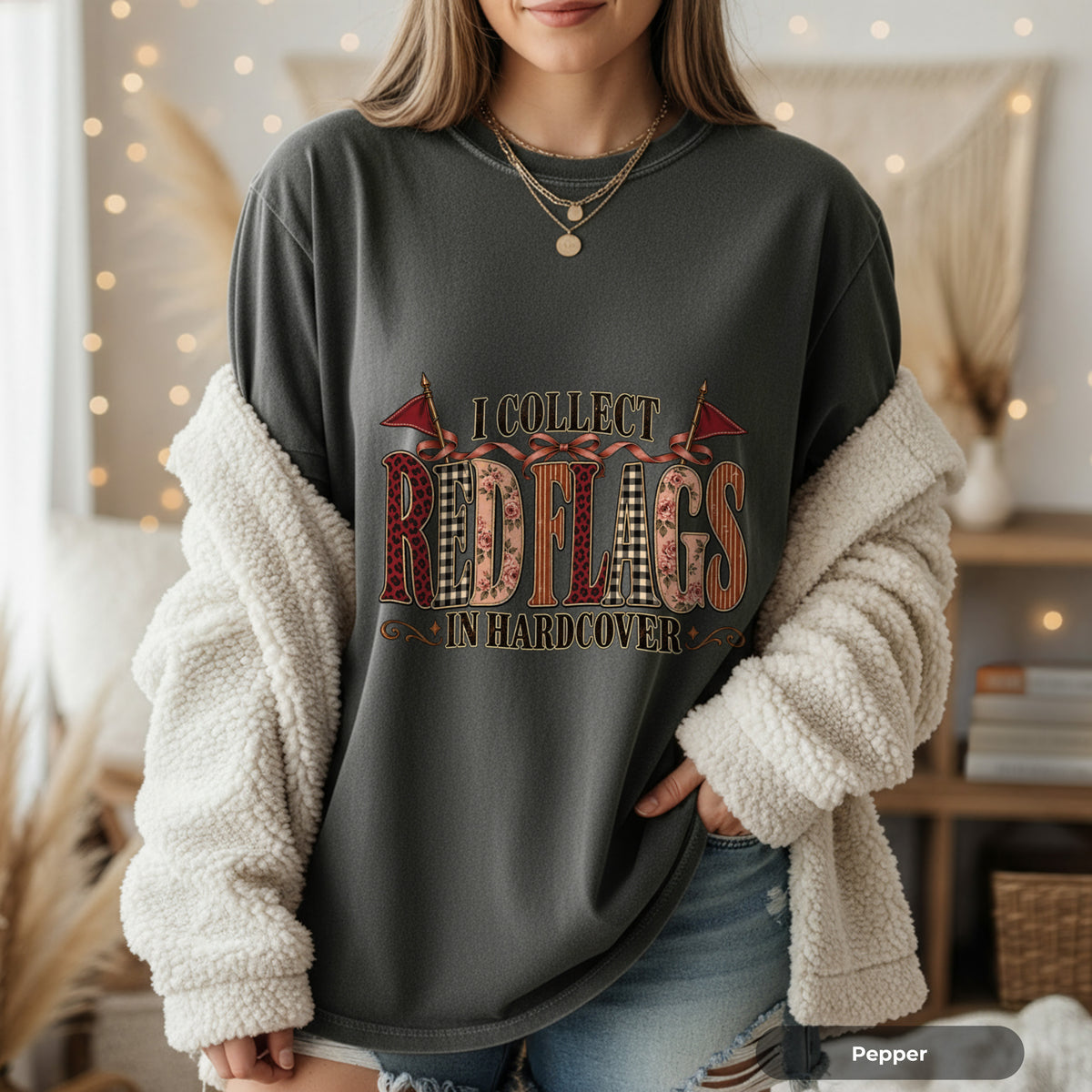 I Collect Red Flags in Hardcover Bookish T-Shirt