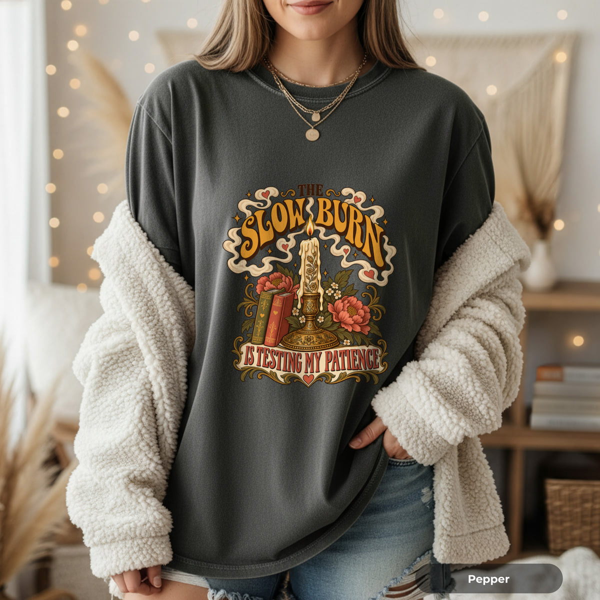 Slow Mornings, Blessed Patience Graphic T-Shirt