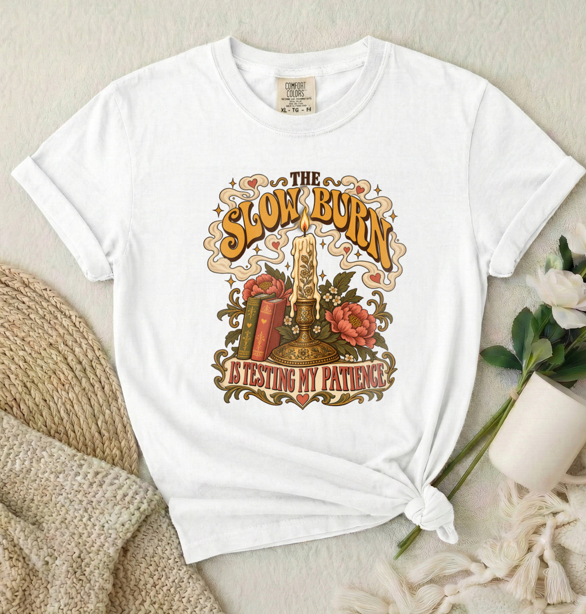 Slow Mornings, Blessed Patience Graphic T-Shirt
